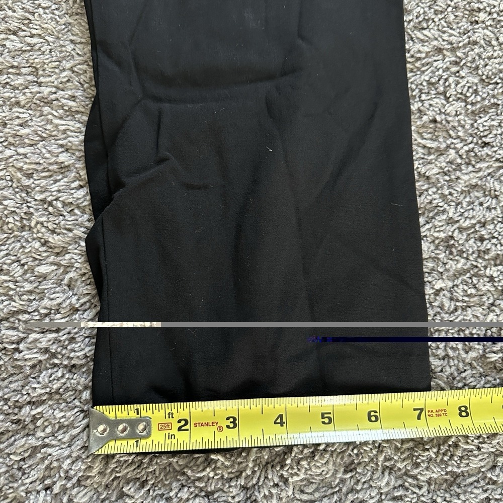 Allan Waller Wool Capri Pants Womens 10 Black Vintage Italy Stretch Cropped - Picture 7 of 9